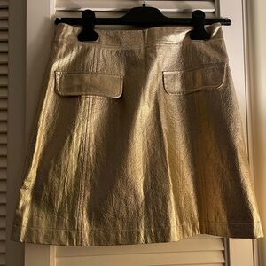 NWOT Marie Sixtine gold metallic skirt sz M